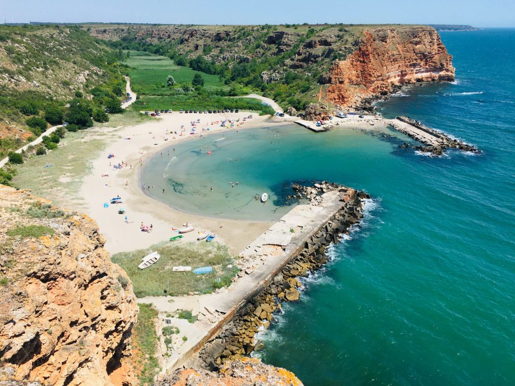 high angle view of a coast