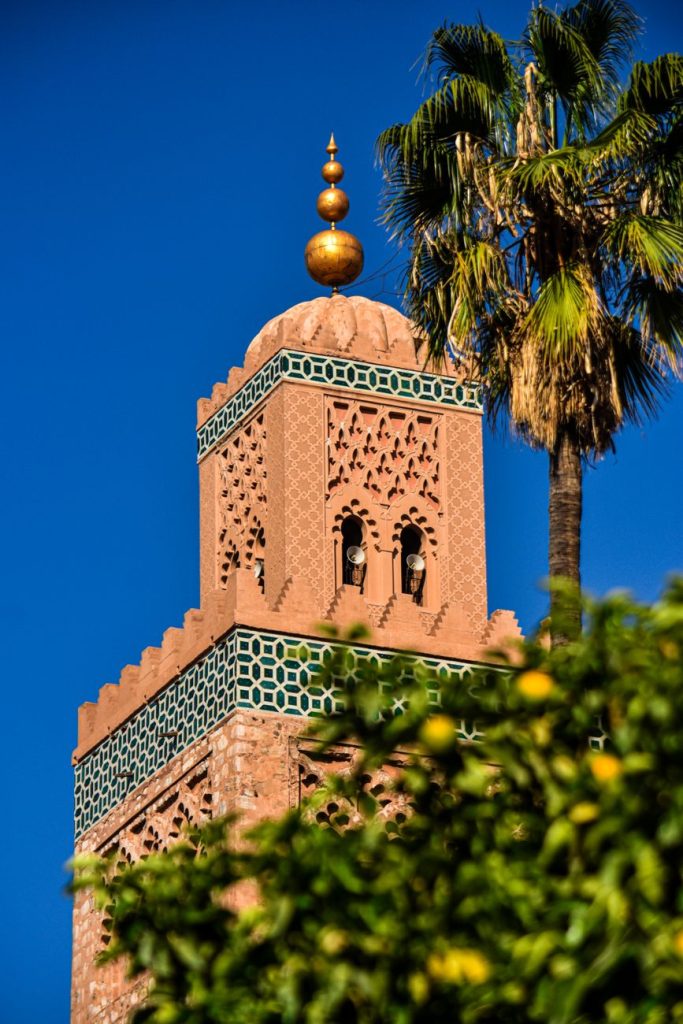 koutoubia mosque minaret in marrakesh in morocco